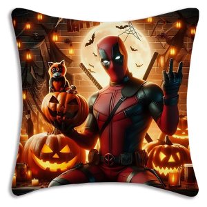 Deadpool Halloween Pumpkin Party Cushion Cover