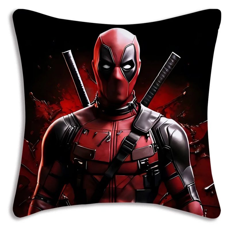 Deadpool Crimson Fury Cushion Cover