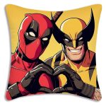 Deadpool & Wolverine Heart Hands Cushion Cover