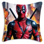 Deadpool Cityscape Inferno Cushion Cover