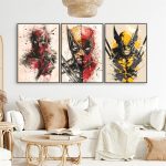 3 in 1 Deadpool & Wolverine Poster for Streamers – Background Décor