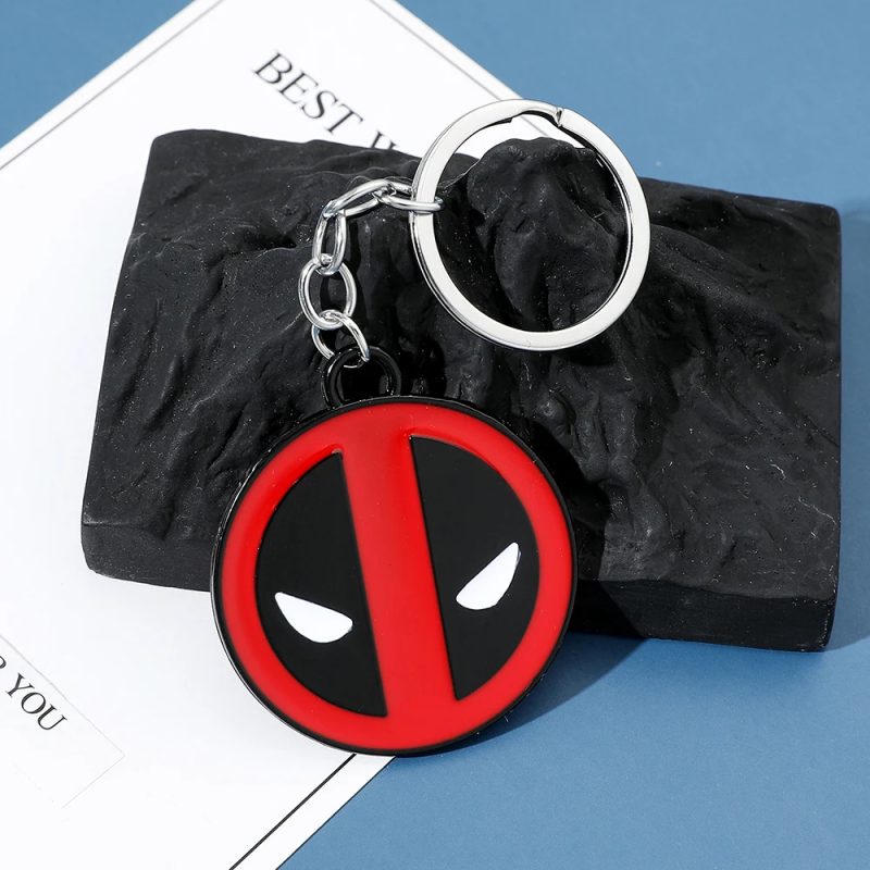 Deadpool Mask Enamel Metal Keyring – Unique Geek Gift - Image 2