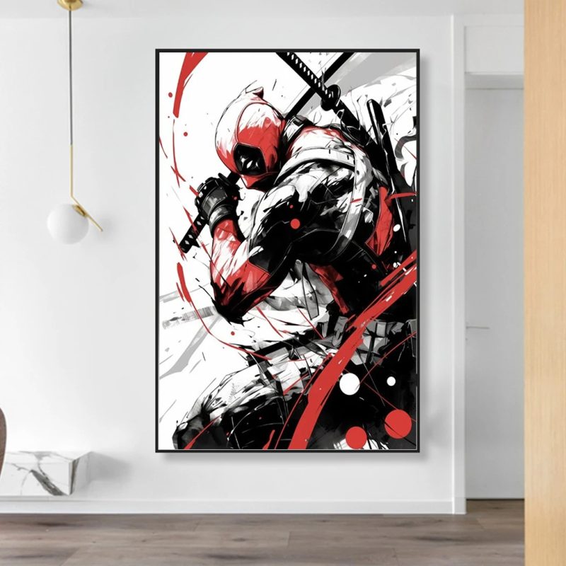 Deadpool Artistic Poster – Wall art samurai mode 2 in 1 - Image 3