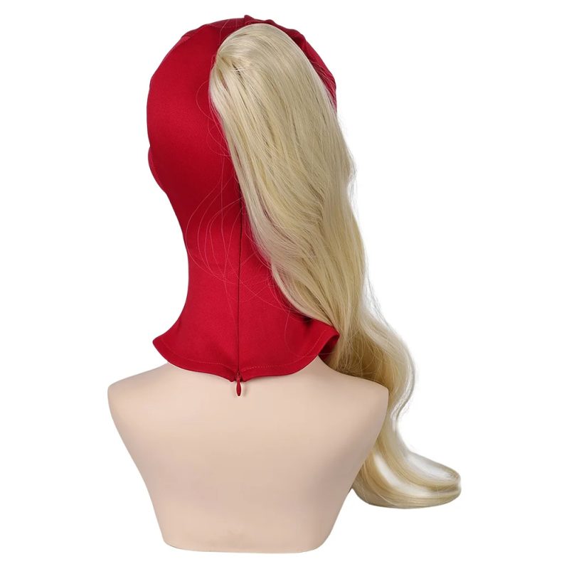Lady Deadpool Costume Mask with Attached Wig - Image 3
