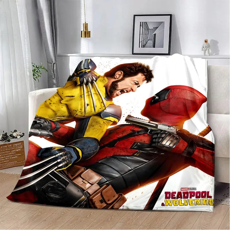 Deadpool & Wolverine Microfiber Blanket – HD Fade-Resistant Art