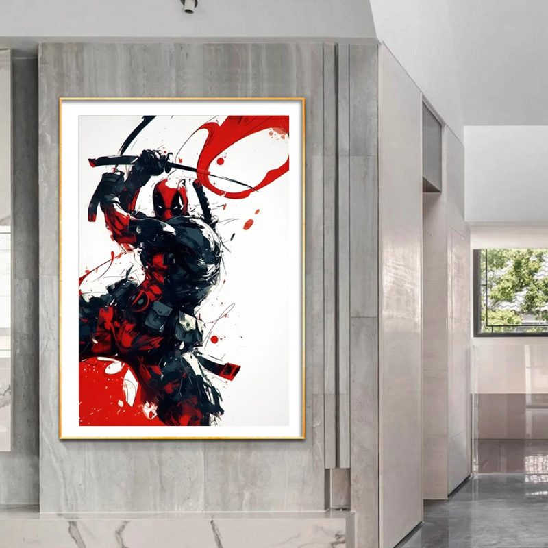 Deadpool Artistic Poster – Wall art samurai mode 2 in 1 - Image 2