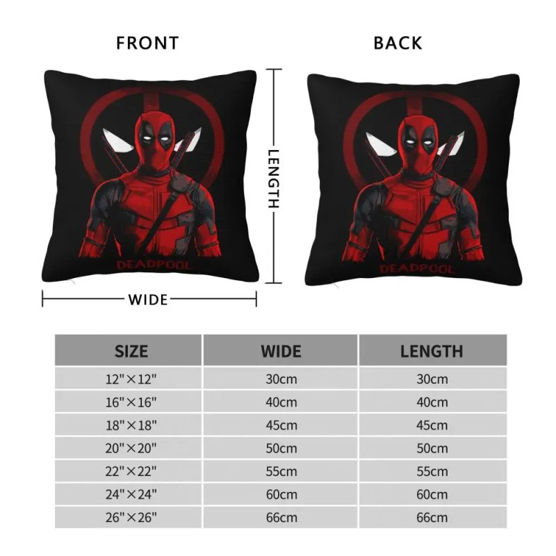 Deadpool Logo Portrait Cushion Cover - Image 6