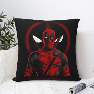Deadpool Logo Portrait Cushion Cover