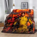 Deadpool vs Wolverine Blanket – Hypoallergenic Family Comfort