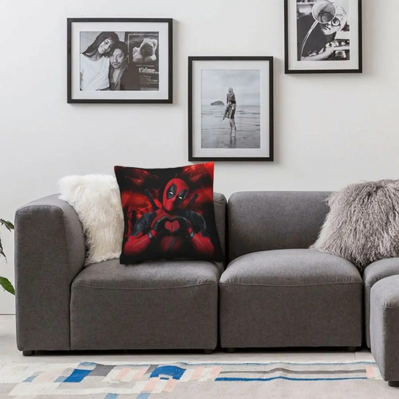 Deadpool Heart Hands Cushion Cover - Image 5