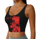 Red Silhouette Deadpool Crop Top - Bold Merc Style