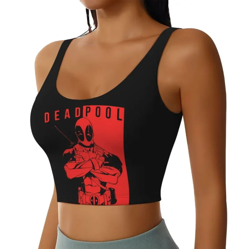 Red Silhouette Deadpool Crop Top - Bold Merc Style