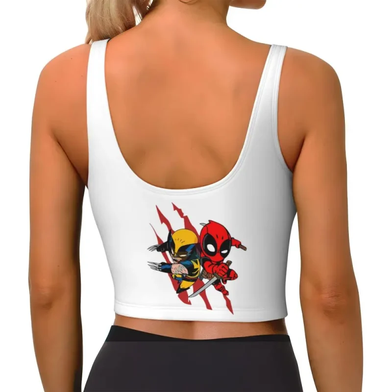 Cartoon Deadpool & Wolverine Crop Top - Dynamic Duo Style - Image 6