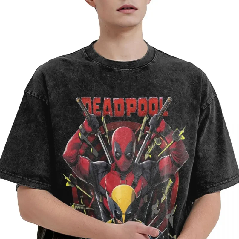 Deadpool & Wolverine Team-Up Vintage Wash T-shirt - Image 3