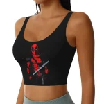 Deadpool with Sword Crop Top - Ready for Action