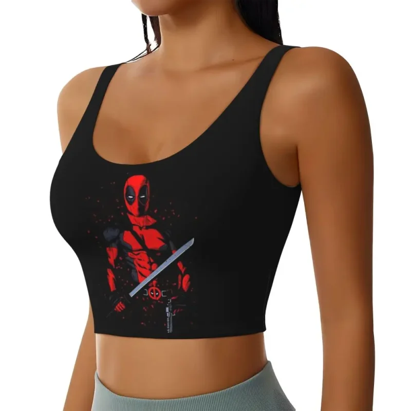 Deadpool with Sword Crop Top - Ready for Action