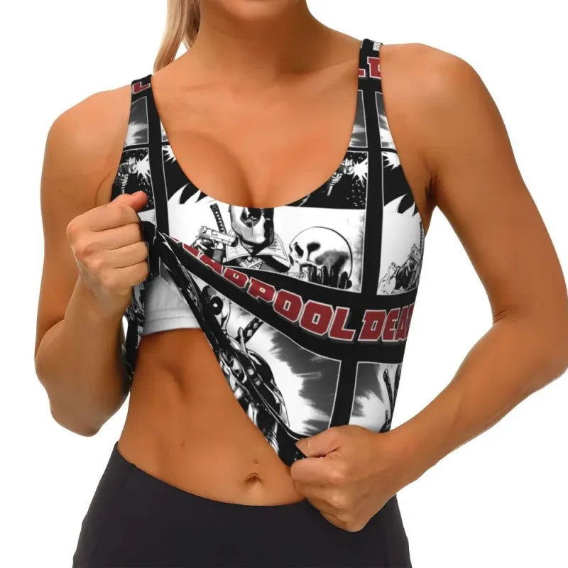 Deadpool Comic Panel Sports Bra - Image 3