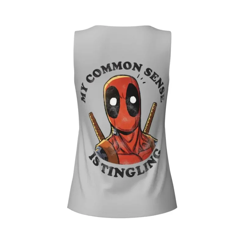 "My Common Sense is Tingling" Deadpool Tank Top - Image 5