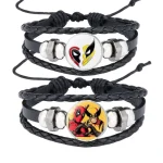 Deadpool & Wolverine Leather Friendship Bracelets
