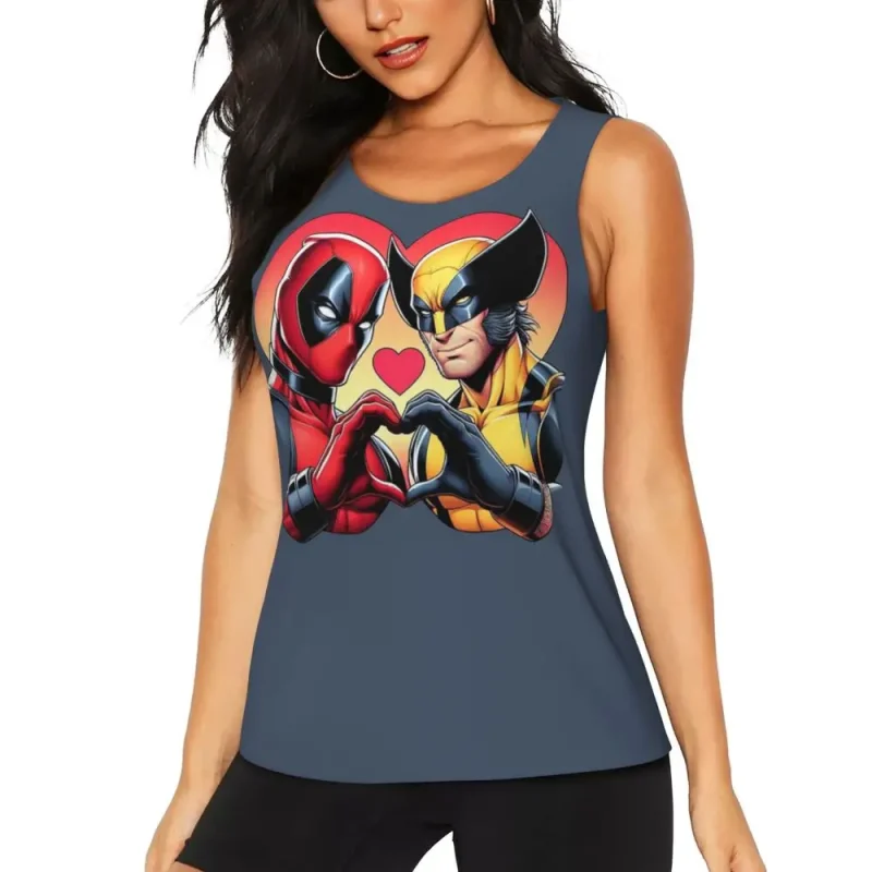 Deadpool & Wolverine Heart Hands Tank Top - Image 2