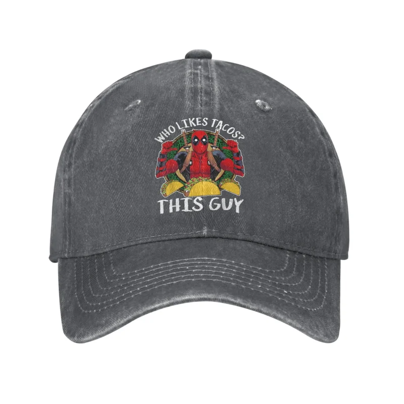 Deadpool "Who Likes Tacos?" Baseball Cap - Foodie Merc Style - Image 9