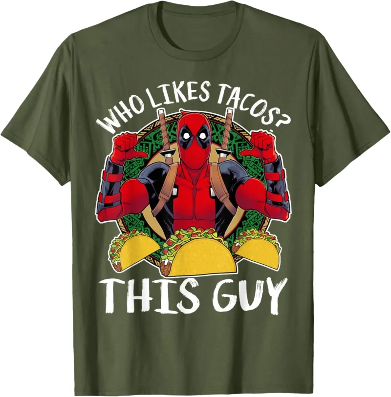 Deadpool T-Shirt "Who Likes TACOS? THIS GUY" - Image 4