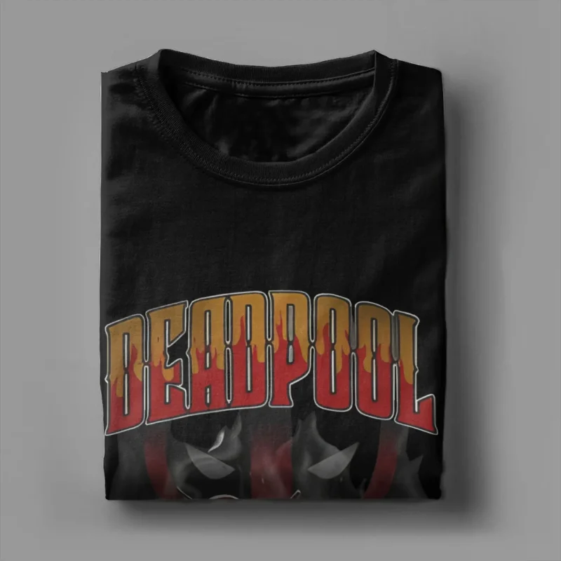 Deadpool "Merc with a Mouth" Action Flames T-Shirt - Image 4