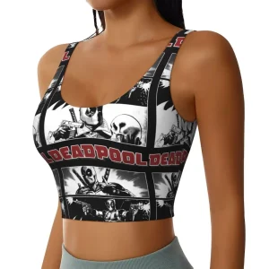 Deadpool Comic Panel Sports Bra