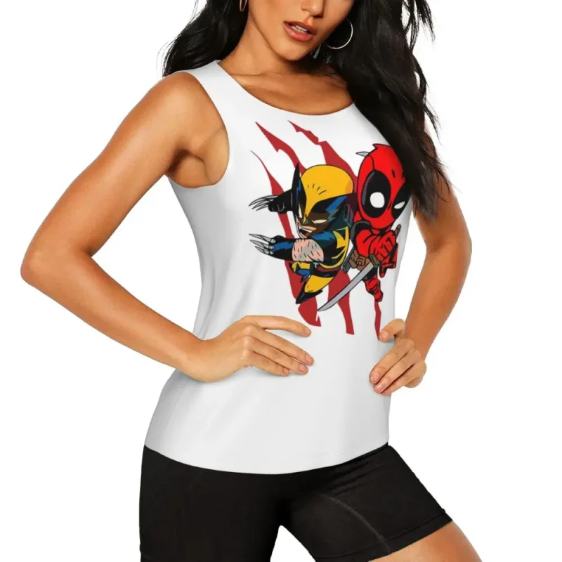Cartoon Deadpool & Wolverine Tank Top