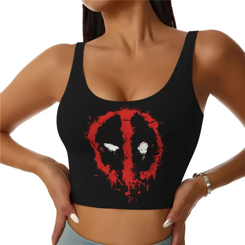 Deadpool Splatter Logo Crop Top - Image 4
