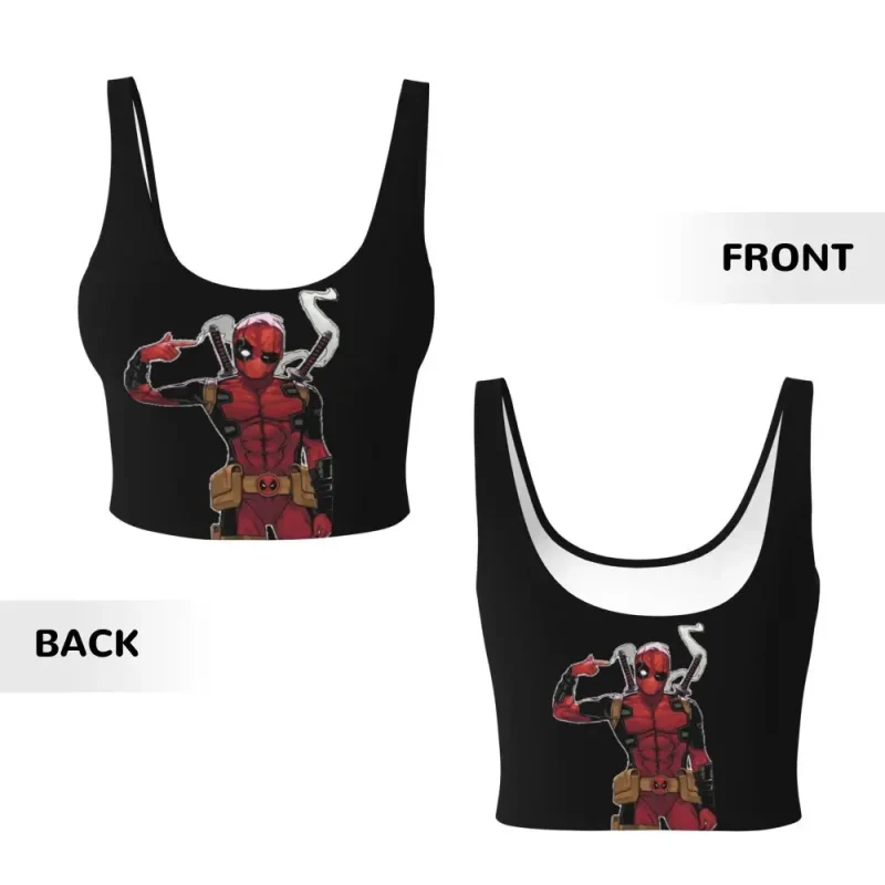 Deadpool Pointing Head Crop Top - Think Inside the Box - Image 5