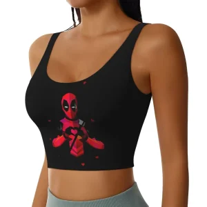 Deadpool Geometric Heart Crop Top - Affectionate Merc