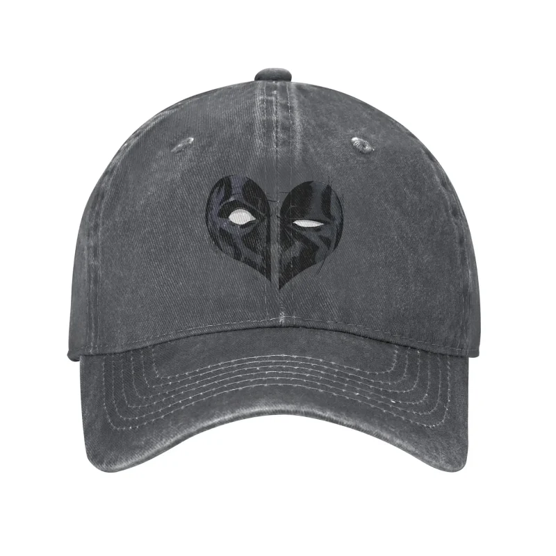 Deadpool Heart Logo Washed Baseball Cap - Vintage Merc Love - Image 9