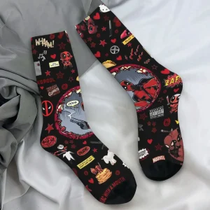Deadpool Doodle Socks - Whimsical Merc Footwear