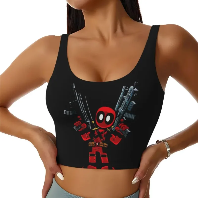 Chibi Deadpool Guns Crop Top - Armed and Adorable - Image 4