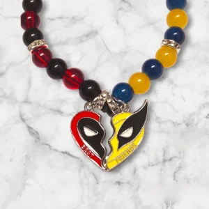 Deadpool & Wolverine "Best Friends" Heart Bracelets