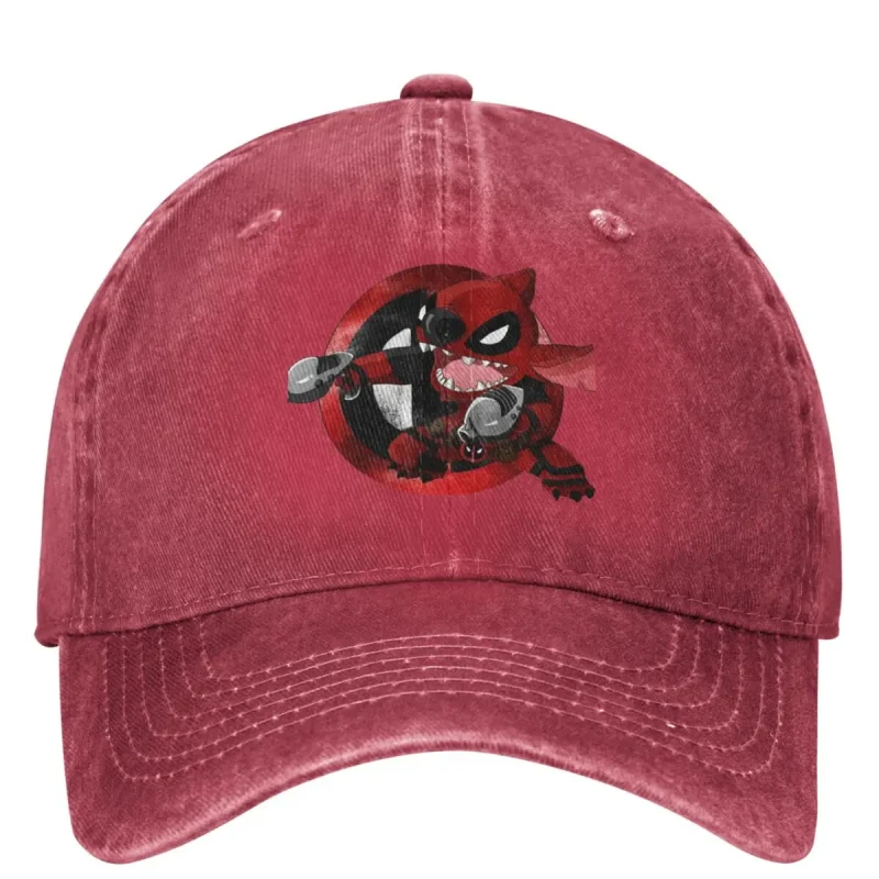Deadpool Stitch Mashup Cap - Ohana Means Maximum Effort - Image 9