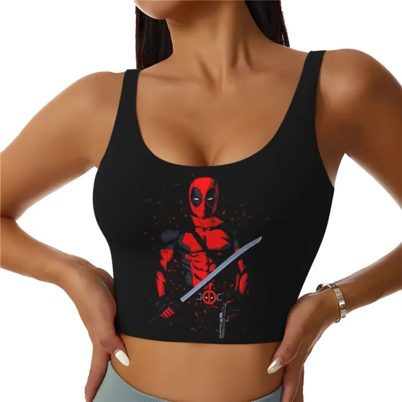 Deadpool with Sword Crop Top - Ready for Action - Image 4