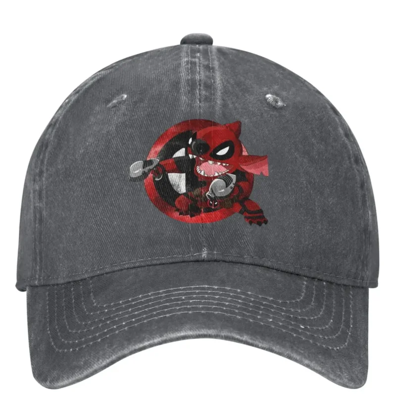 Deadpool Stitch Mashup Cap - Ohana Means Maximum Effort - Image 11
