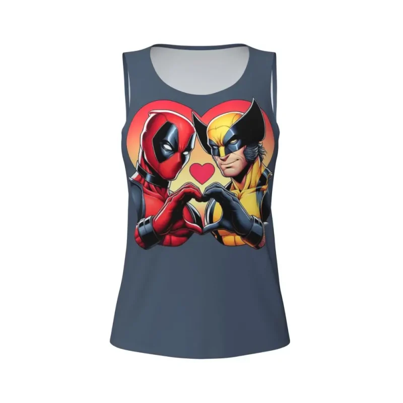 Deadpool & Wolverine Heart Hands Tank Top - Image 4