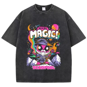 Wizard Deadpool "Making Magic!" Vintage Wash T-shirt