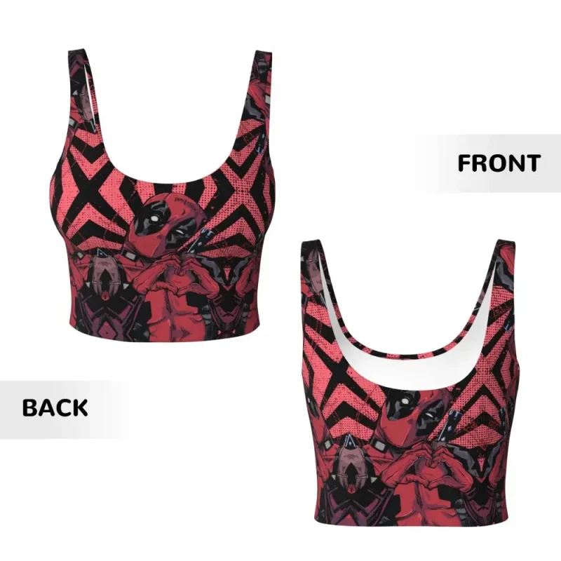 Deadpool Heart Hands Crop Top - Image 4