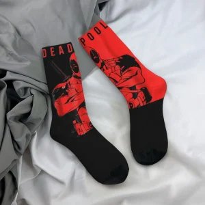 Red & Black Deadpool Socks