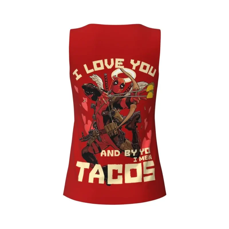 Deadpool "I Love You and By That I Mean Tacos" Tank Top - Image 3