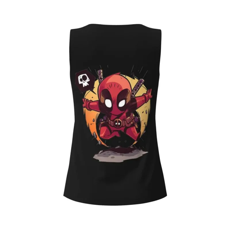 Chibi Deadpool Tank Top - Adorable Merc with a Mouth - Image 4