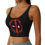 Deadpool Splatter Logo Crop Top