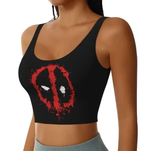 Deadpool Splatter Logo Crop Top