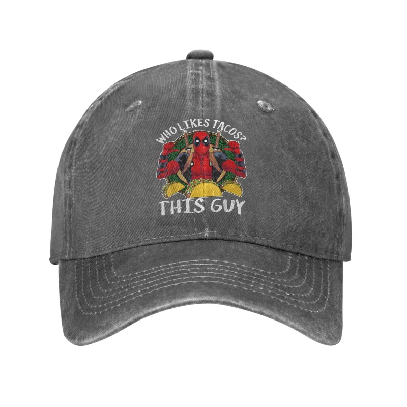 Deadpool "Who Likes Tacos?" Baseball Cap - Foodie Merc Style - Image 10