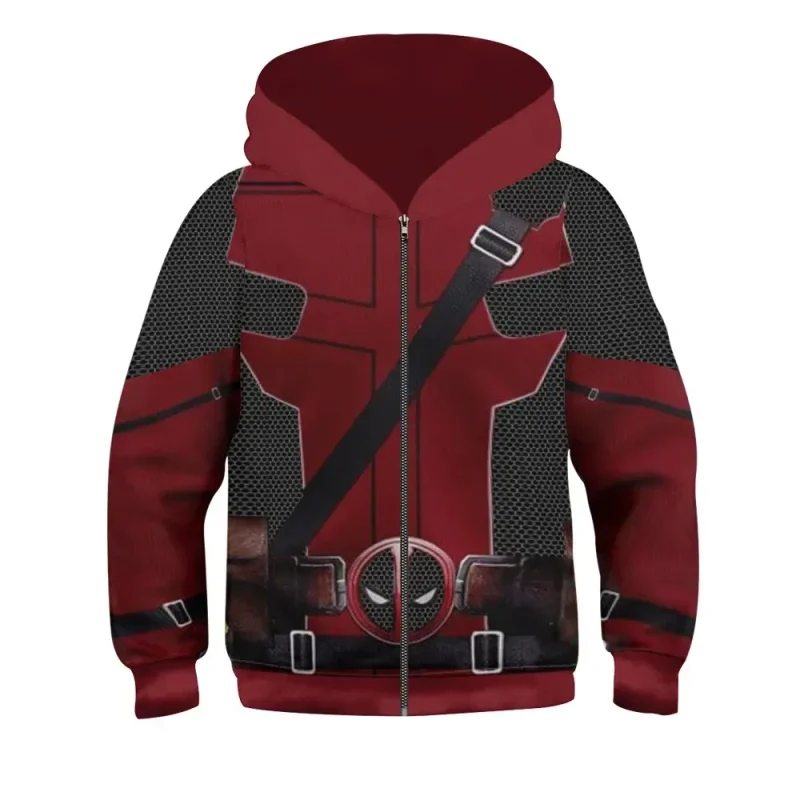 Deadpool Costume Hoodie with Best Friends Necklaces - Image 3