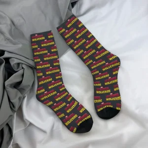 Wolverine Logo Pattern Socks - Repeating Hero Footwear